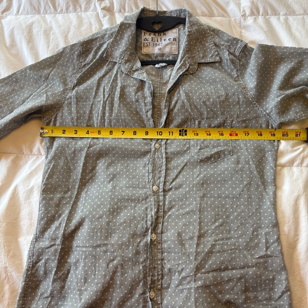Frank & Eileen ‘Barry’ Grey Polka Dot Blouse. Medium